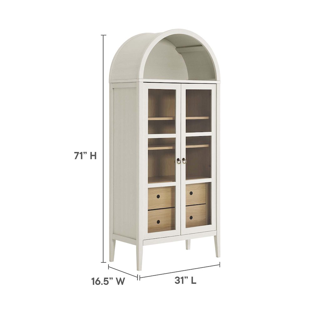 Nolan Tall Arched Storage Display Cabinet. Picture 2