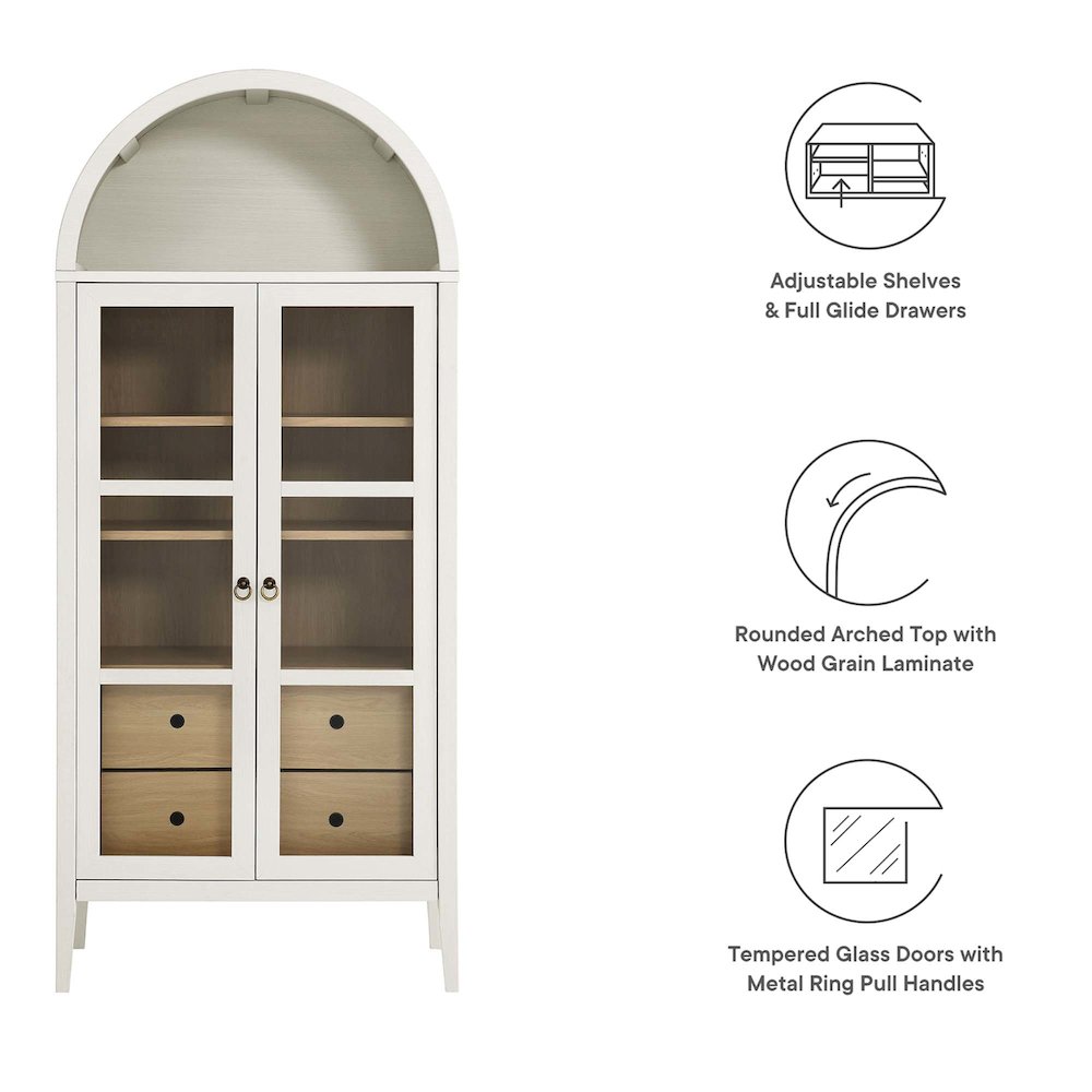 Nolan Tall Arched Storage Display Cabinet. Picture 3