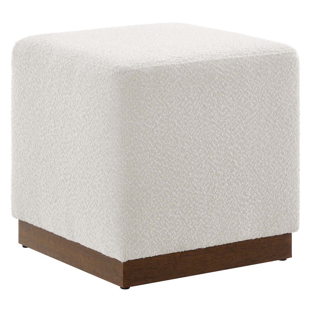 Tilden 17" Square Boucle Upholstered Ottoman. Picture 1