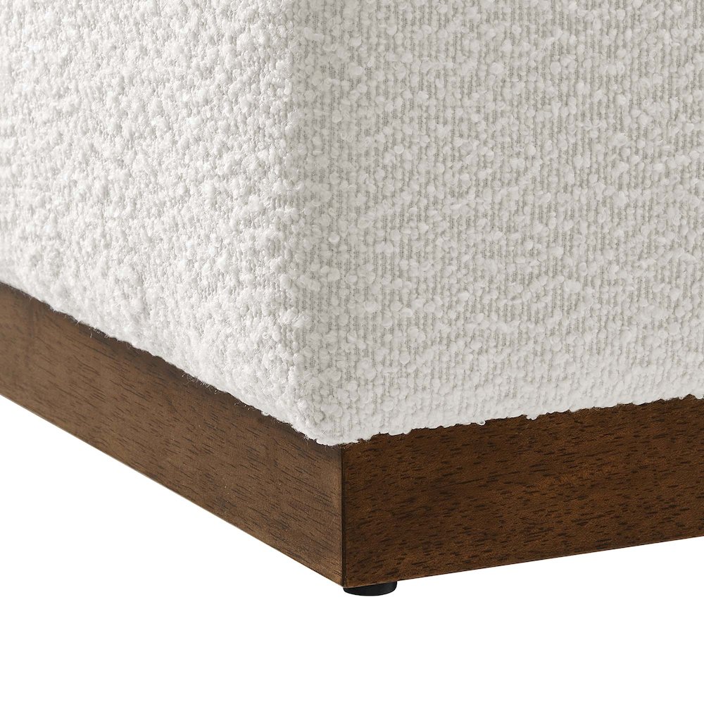 Tilden 17" Square Boucle Upholstered Ottoman. Picture 6