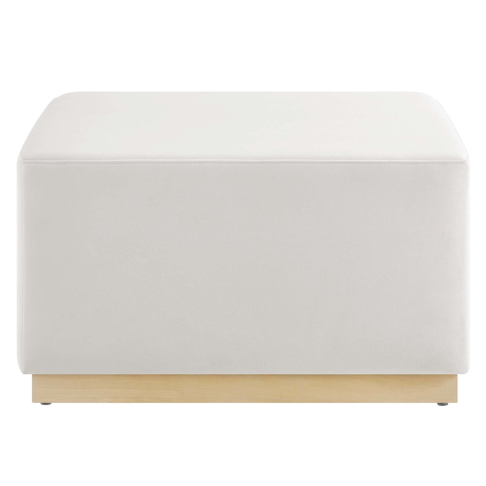 Tilden Large 28" Square Performance Velvet Upholstered Ottoman. Picture 4