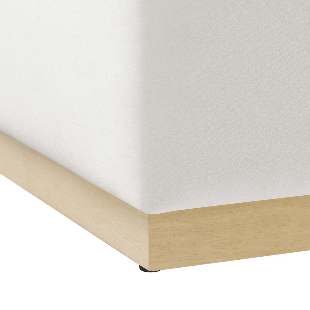 Tilden Large 28" Square Performance Velvet Upholstered Ottoman. Picture 6