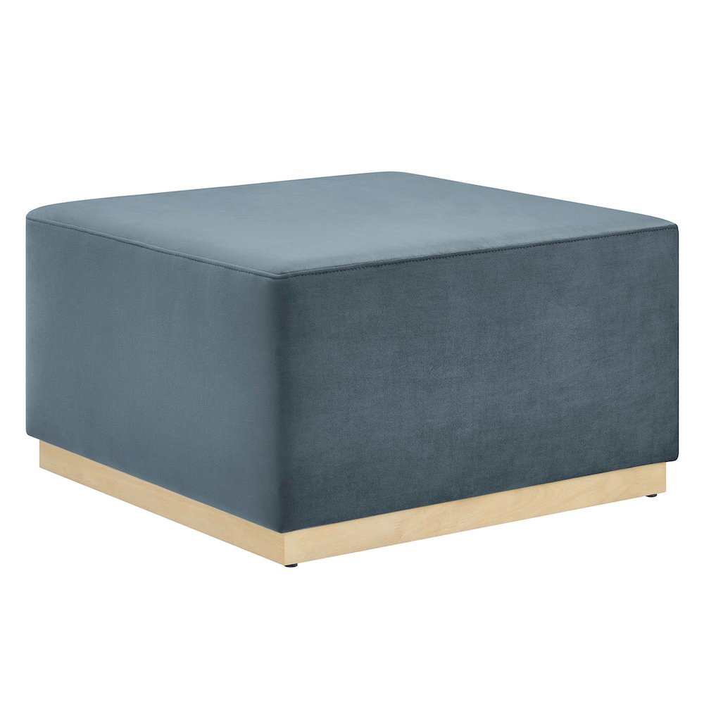 Tilden Large 28" Square Performance Velvet Upholstered Ottoman. Picture 1