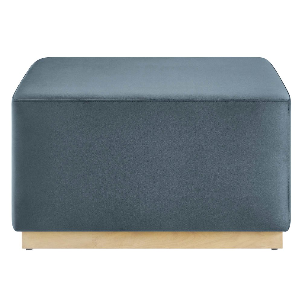 Tilden Large 28" Square Performance Velvet Upholstered Ottoman. Picture 4