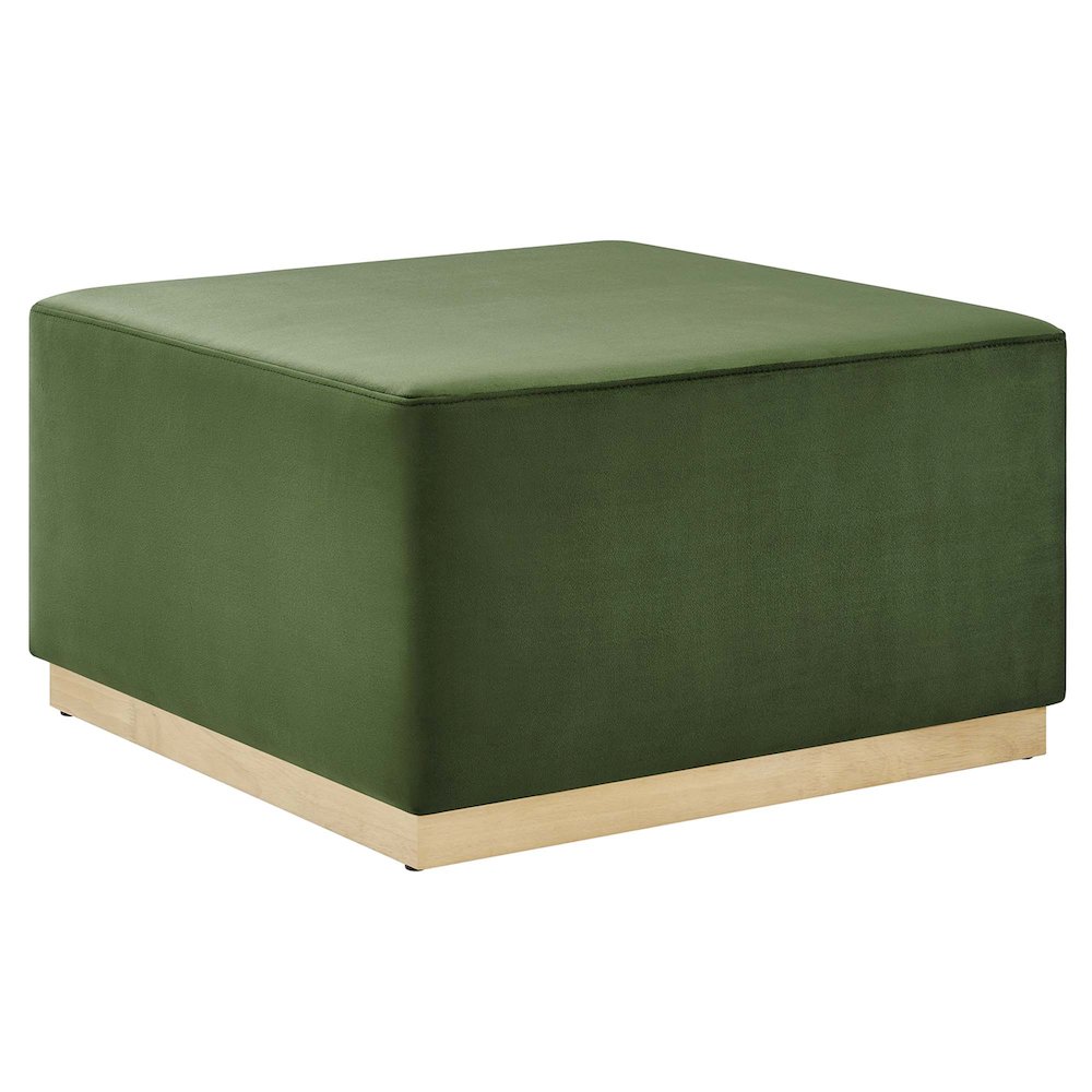 Tilden Large 28" Square Performance Velvet Upholstered Ottoman. Picture 1