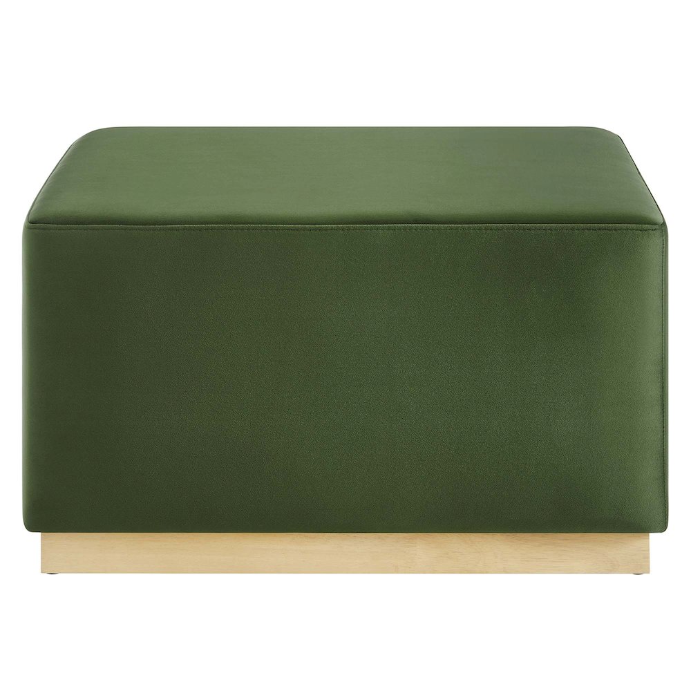 Tilden Large 28" Square Performance Velvet Upholstered Ottoman. Picture 4