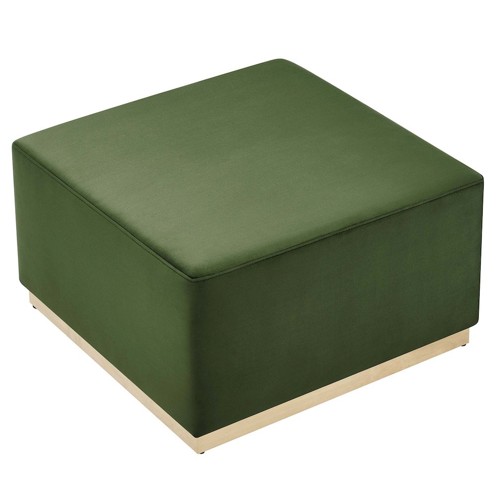 Tilden Large 28" Square Performance Velvet Upholstered Ottoman. Picture 5
