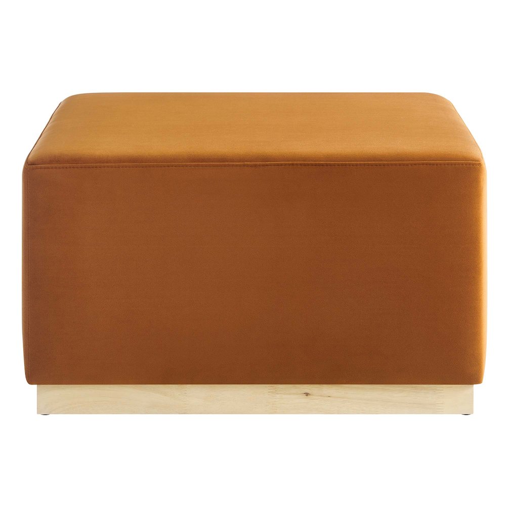 Tilden Large 28" Square Performance Velvet Upholstered Ottoman. Picture 4