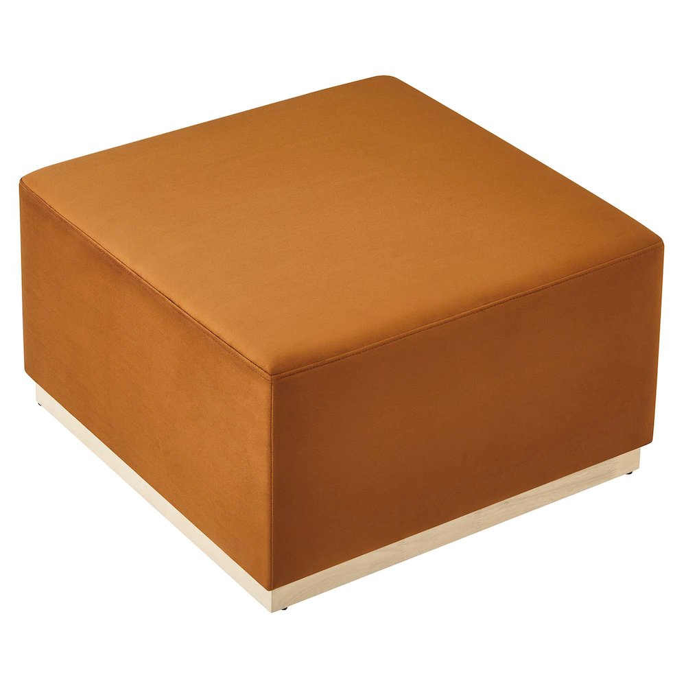 Tilden Large 28" Square Performance Velvet Upholstered Ottoman. Picture 5
