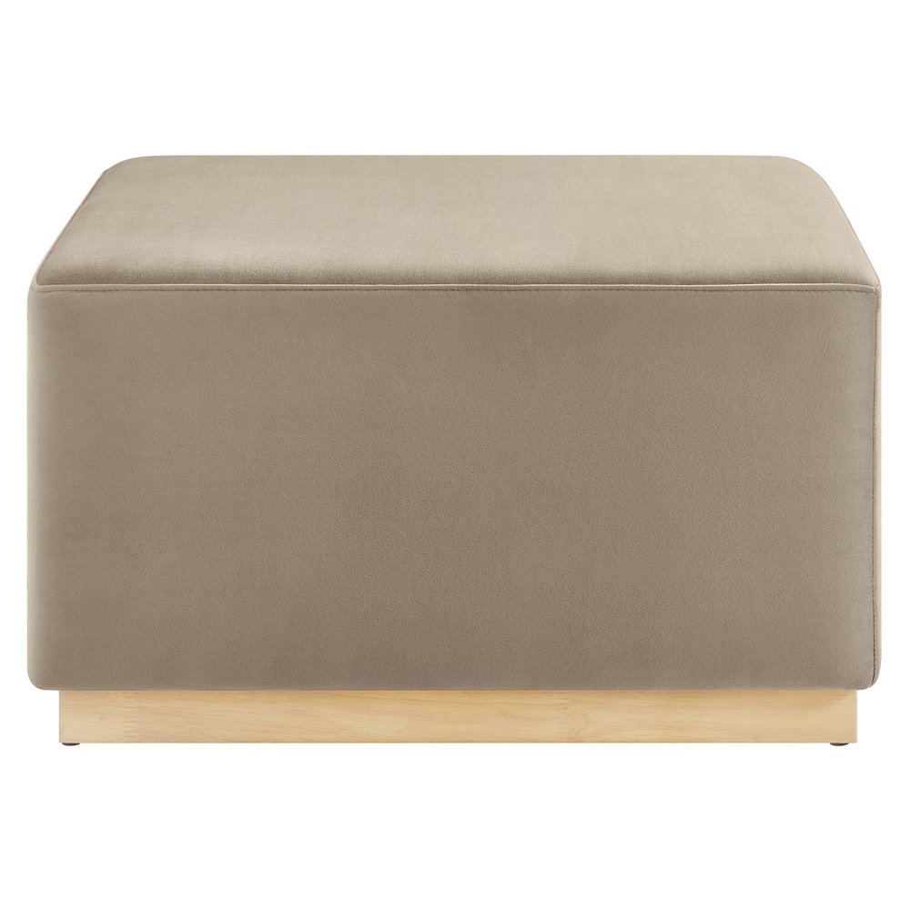 Tilden Large 28" Square Performance Velvet Upholstered Ottoman. Picture 4