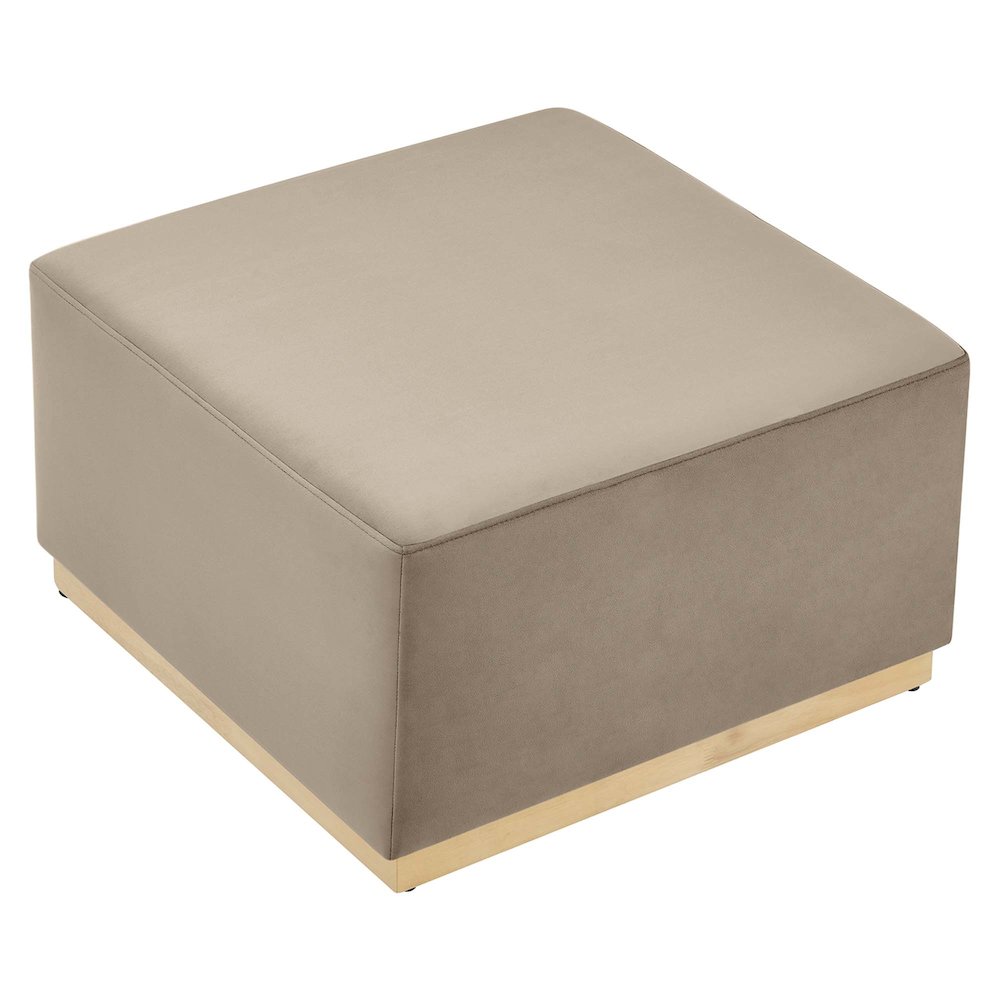 Tilden Large 28" Square Performance Velvet Upholstered Ottoman. Picture 5