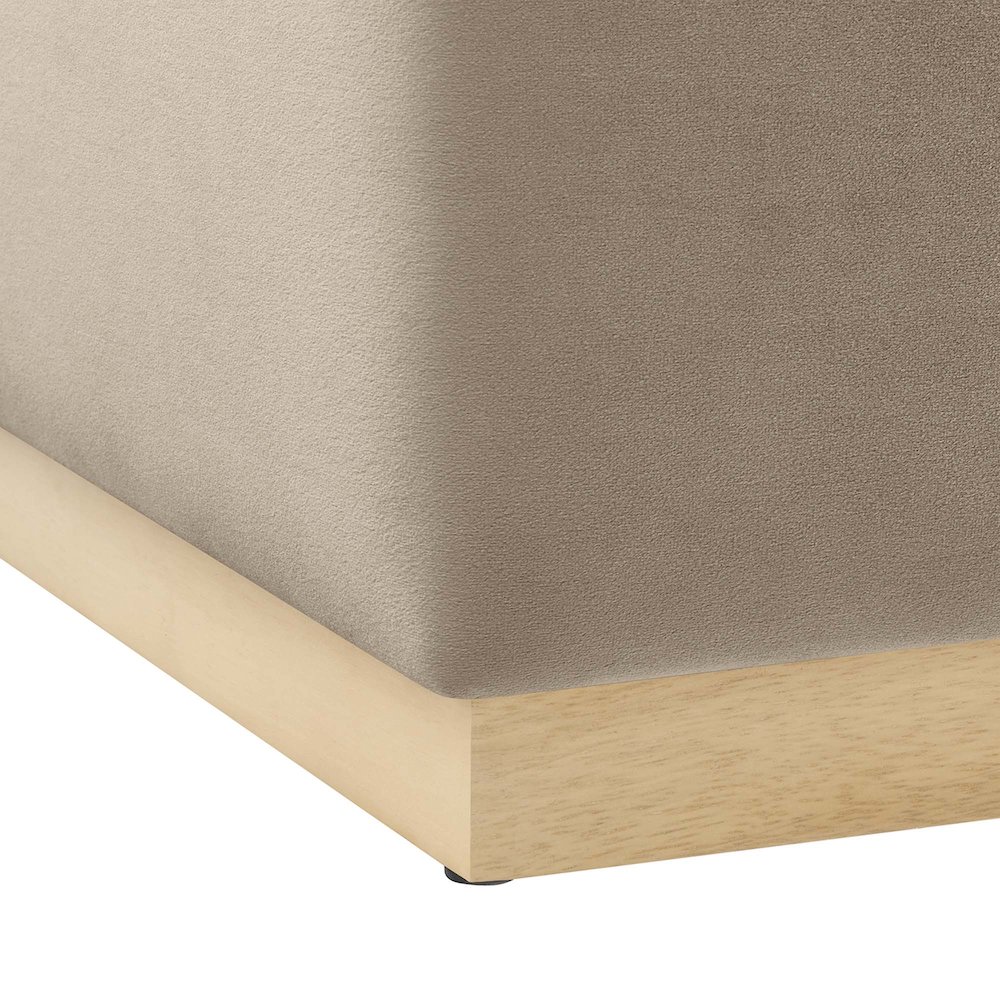 Tilden Large 28" Square Performance Velvet Upholstered Ottoman. Picture 6