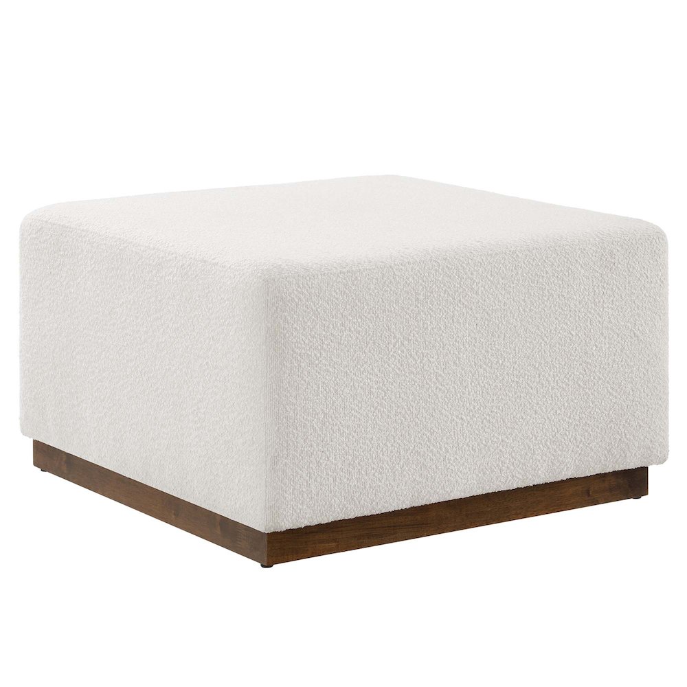 Tilden Large 28" Square Boucle Upholstered Ottoman. Picture 1