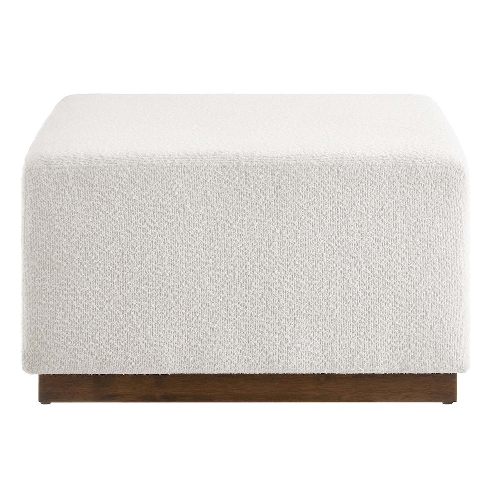 Tilden Large 28" Square Boucle Upholstered Ottoman. Picture 4
