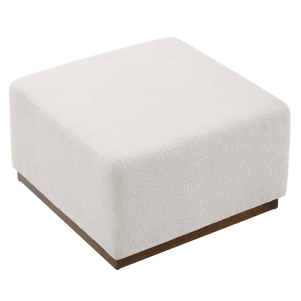 Tilden Large 28" Square Boucle Upholstered Ottoman. Picture 5