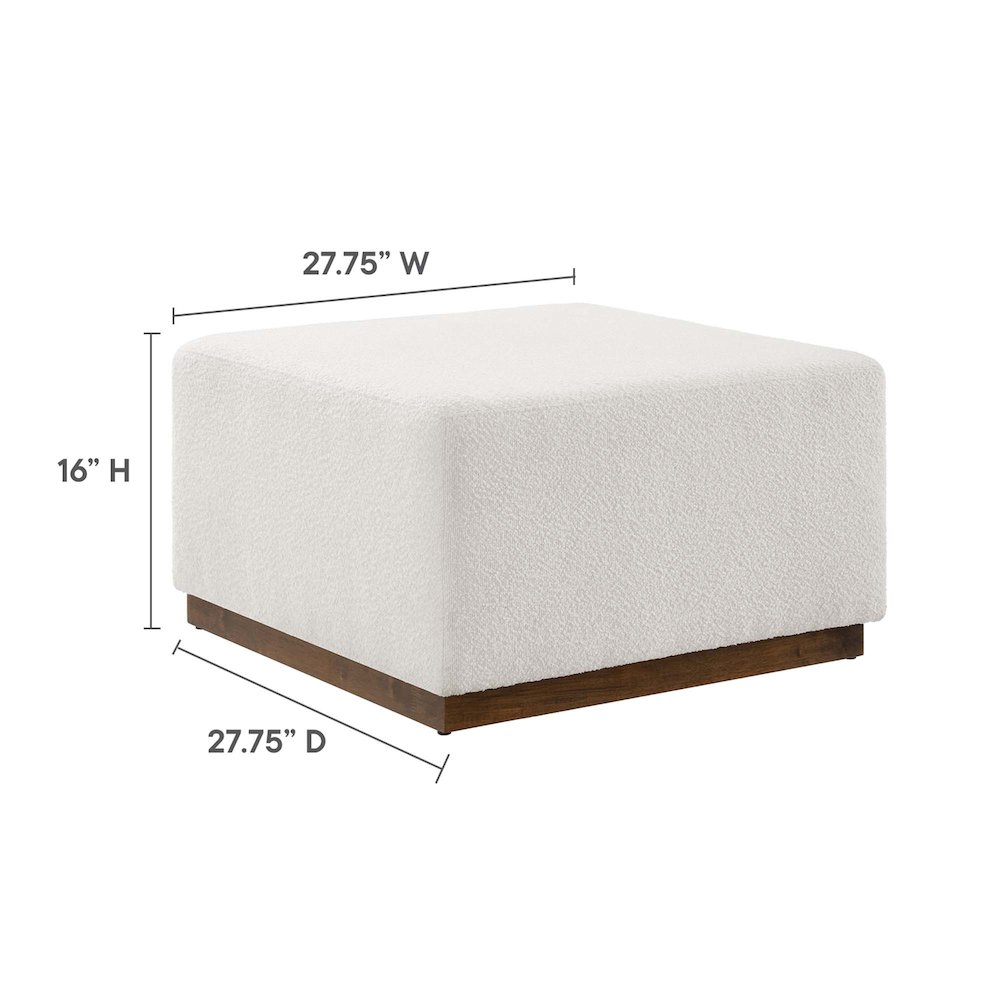 Tilden Large 28" Square Boucle Upholstered Ottoman. Picture 2