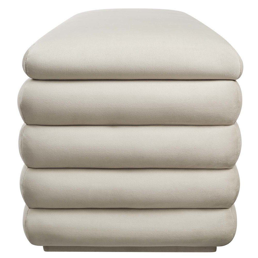 Mezzo Upholstered Performance Velvet Storage Bench. Picture 4