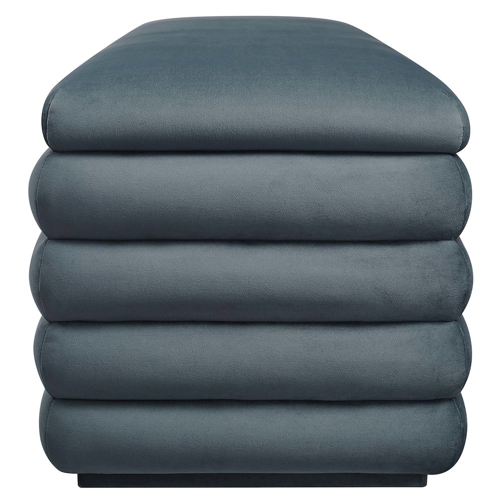 Mezzo Upholstered Performance Velvet Storage Bench. Picture 4
