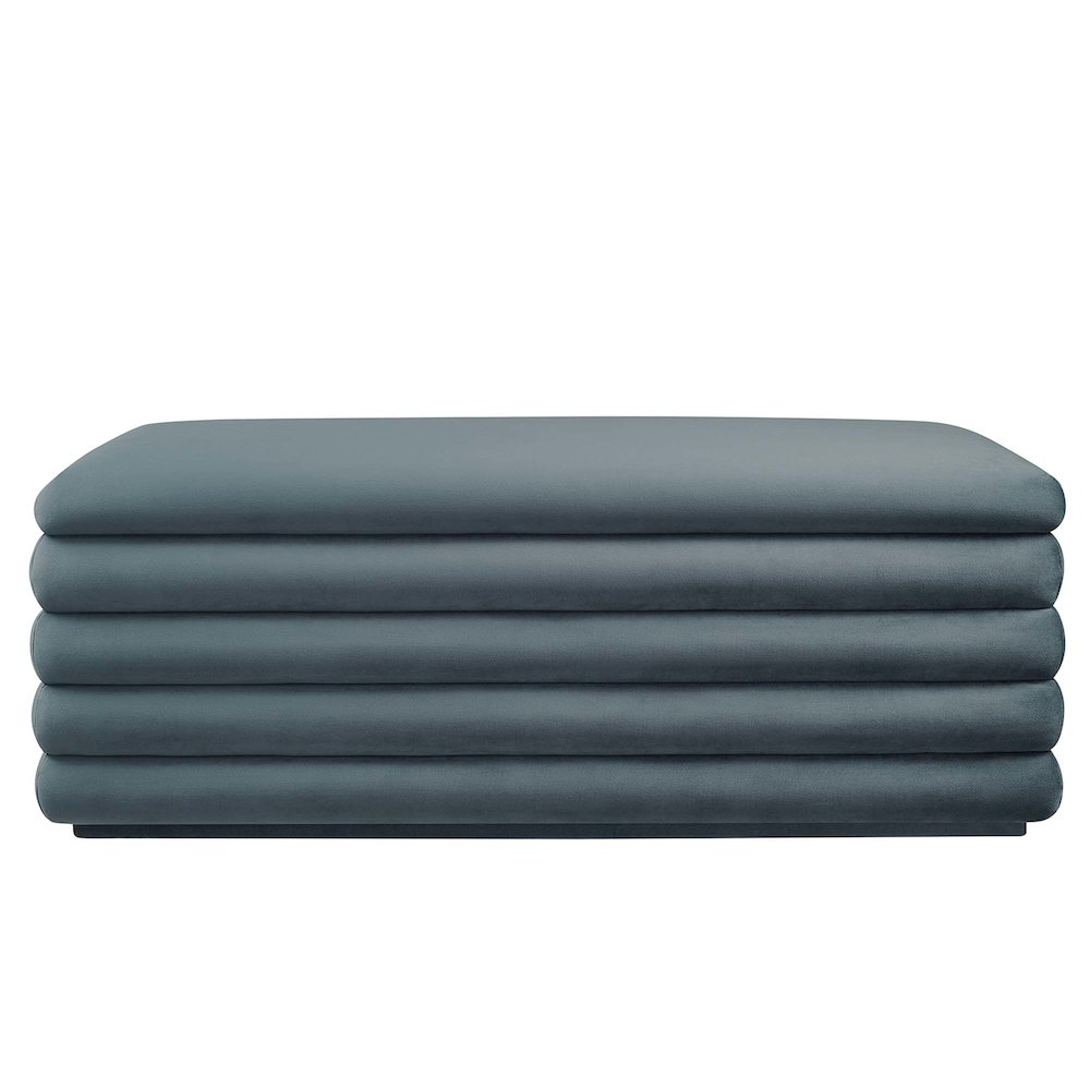 Mezzo Upholstered Performance Velvet Storage Bench. Picture 5