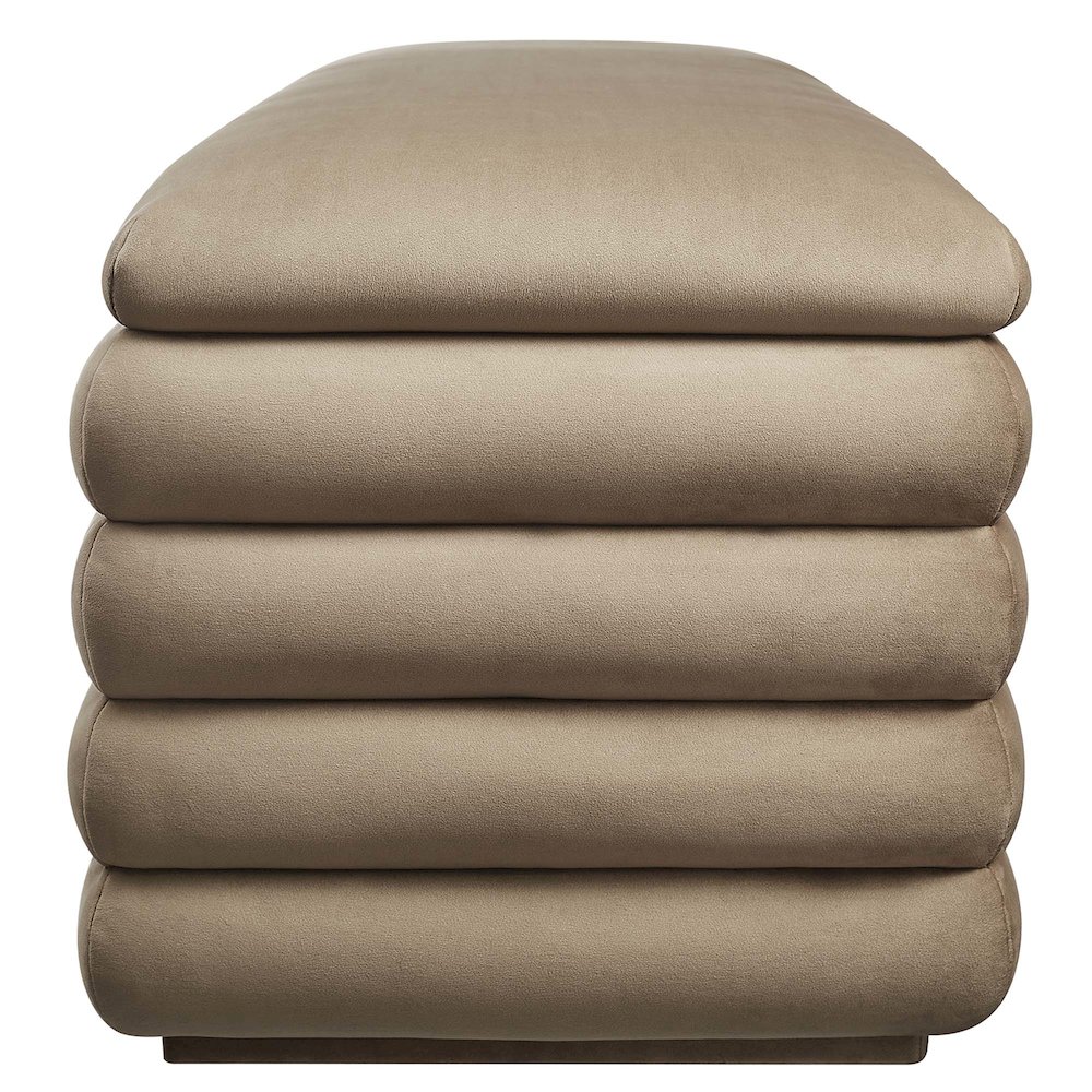 Mezzo Upholstered Performance Velvet Storage Bench. Picture 4