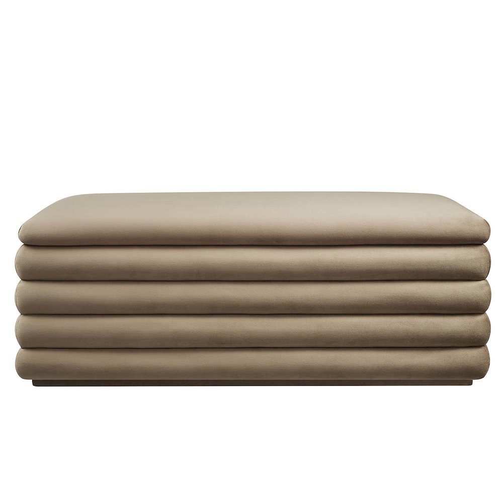 Mezzo Upholstered Performance Velvet Storage Bench. Picture 5