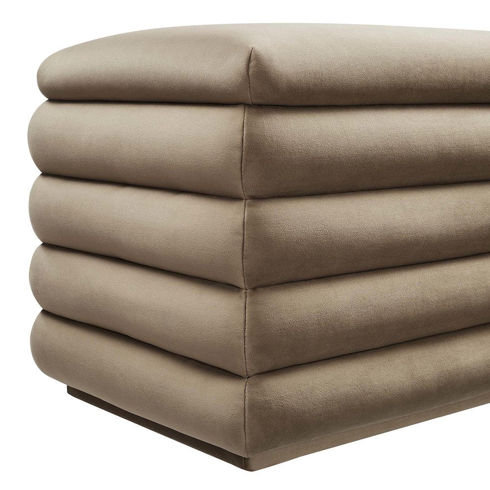 Mezzo Upholstered Performance Velvet Storage Bench. Picture 8