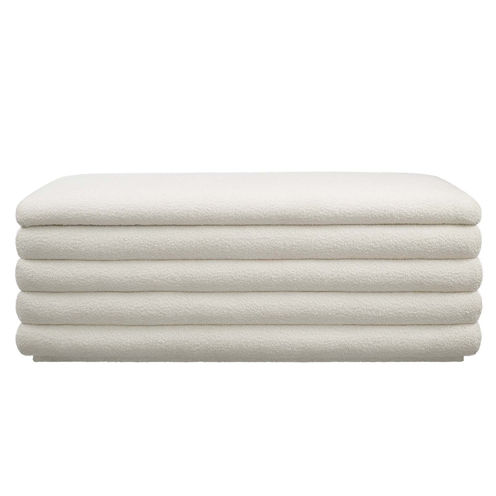 Mezzo Boucle Upholstered Storage Bench. Picture 5