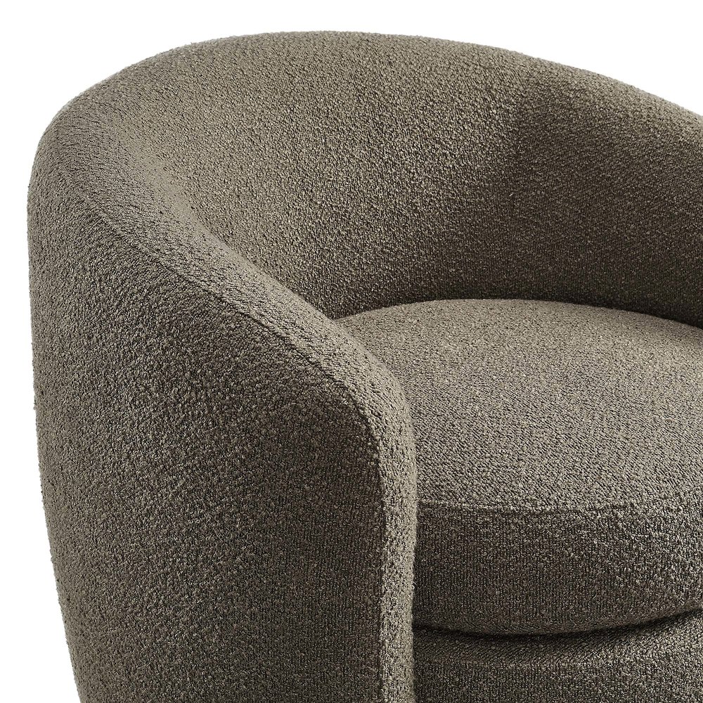 Affinity Upholstered Boucle Fabric Curved Back Armchair. Picture 7