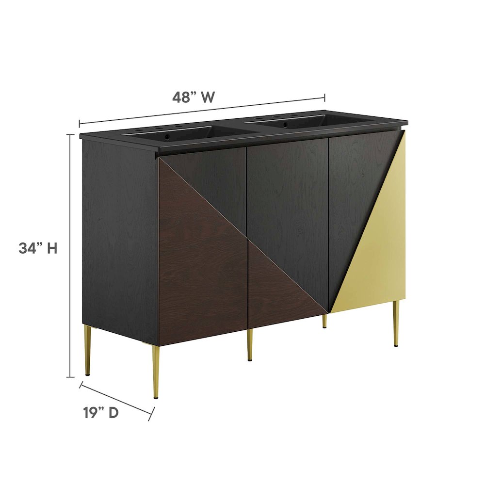 Alchemist 48" Double Sink Bathroom Vanity. Picture 3