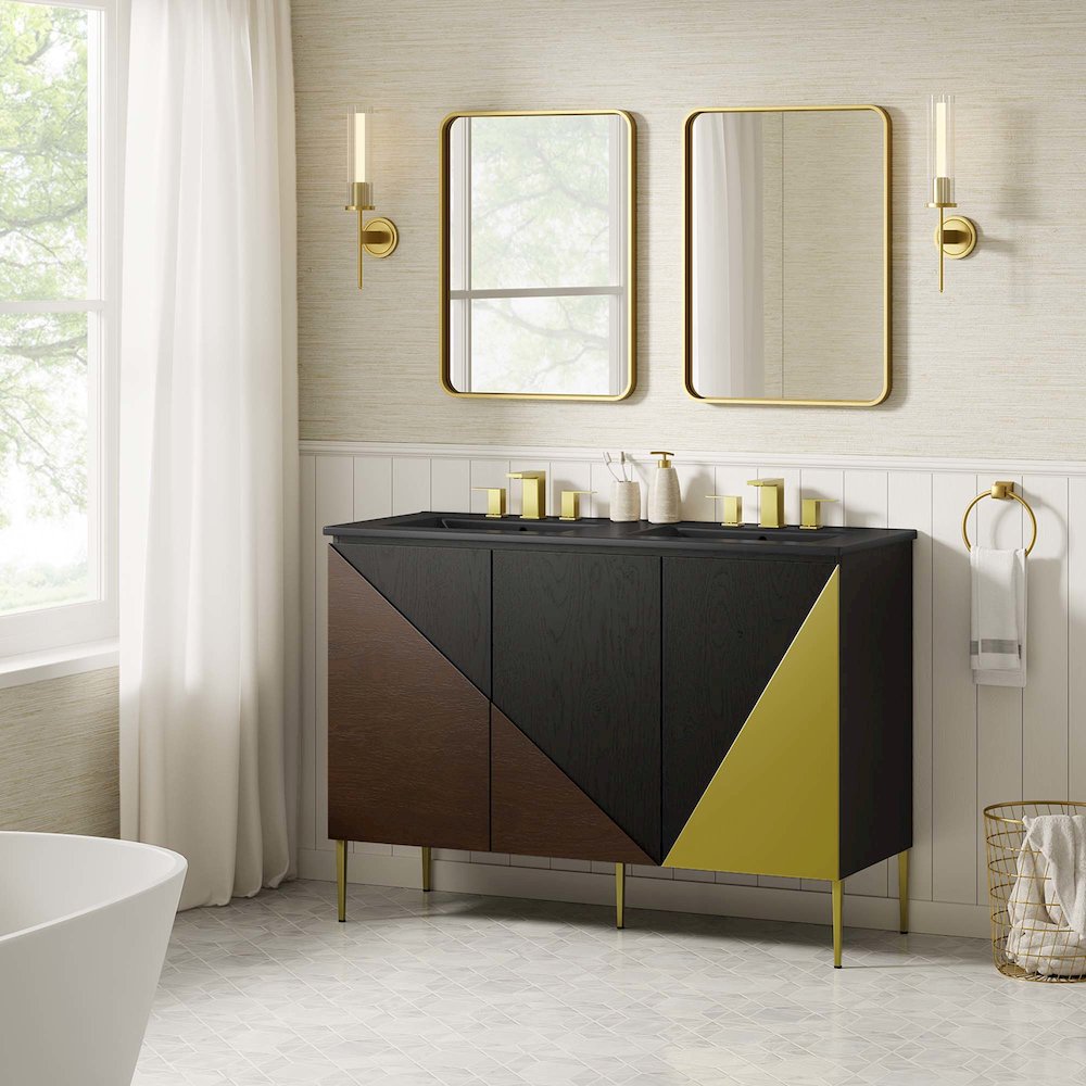 Alchemist 48" Double Sink Bathroom Vanity. Picture 15