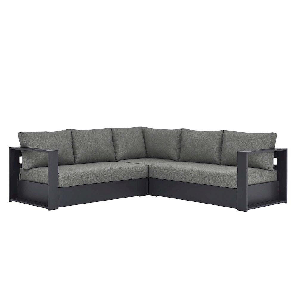 Tahoe 3-Piece Outdoor Patio Powder-Coated Aluminum Sectional Sofa Set. Picture 1