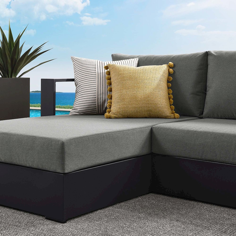 2-Piece Outdoor Powder-Coated Aluminum Left-Facing Chaise Sectional Sofa Set. Picture 7
