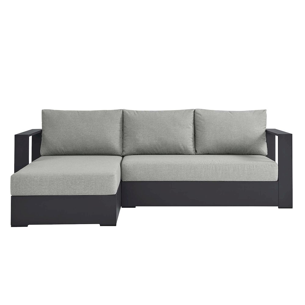 2-Piece Outdoor Powder-Coated Aluminum Left-Facing Chaise Sectional Sofa Set. Picture 5