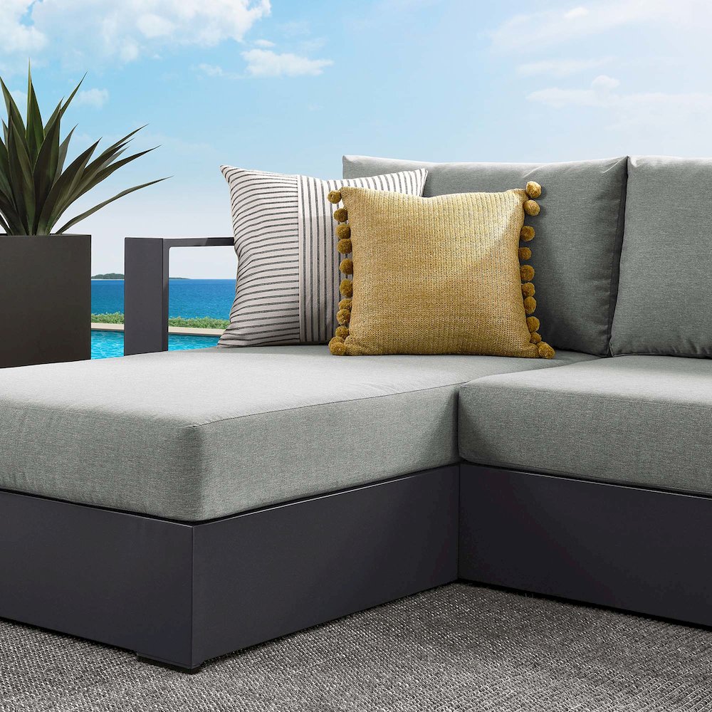 2-Piece Outdoor Powder-Coated Aluminum Left-Facing Chaise Sectional Sofa Set. Picture 7
