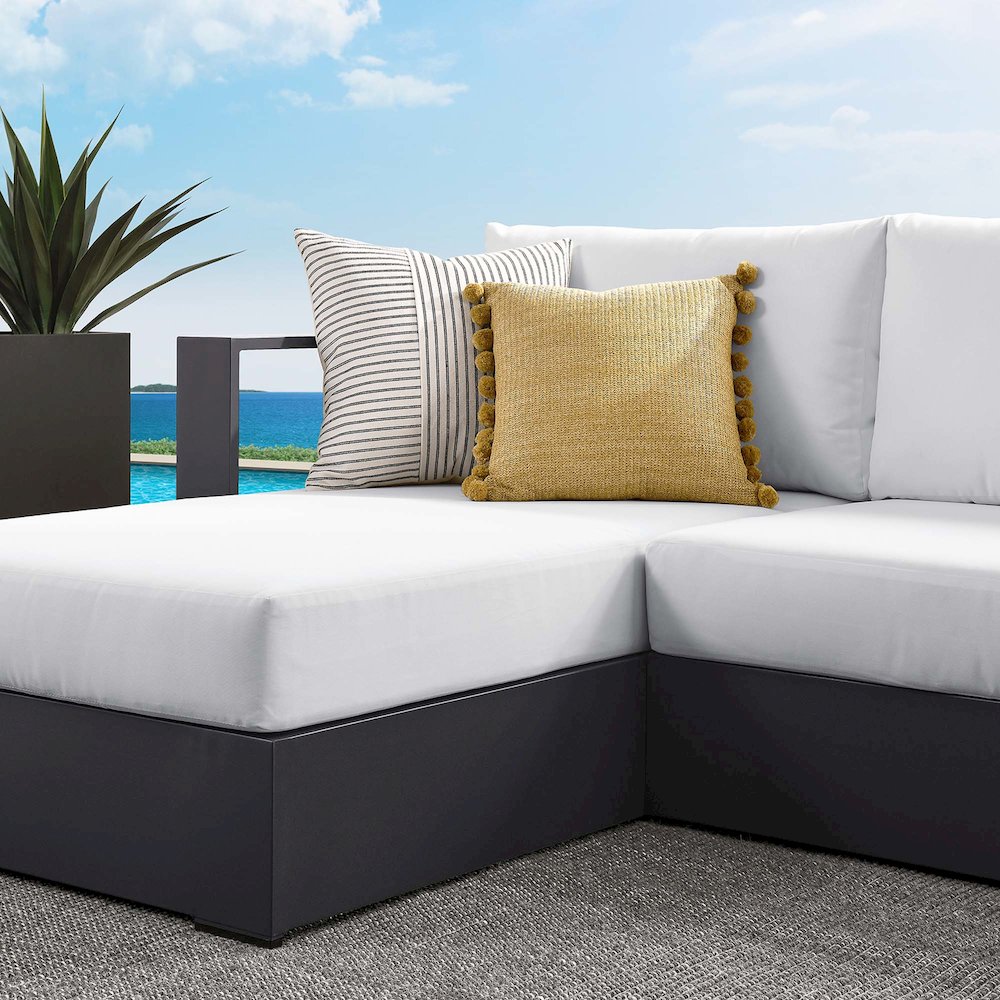2-Piece Outdoor Powder-Coated Aluminum Left-Facing Chaise Sectional Sofa Set. Picture 7