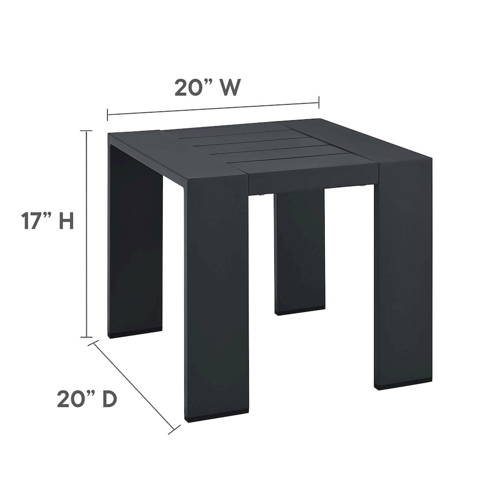 Tahoe 3-Piece Outdoor Patio Powder-Coated Aluminum Chaise Lounge Set. Picture 4