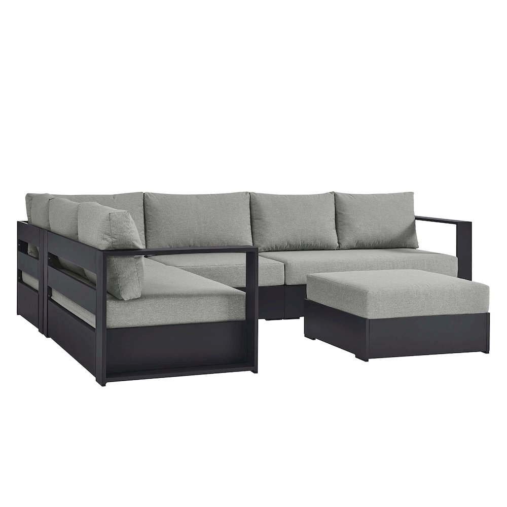Tahoe 5-Piece Outdoor Patio Powder-Coated Aluminum Sectional Sofa Set. Picture 1