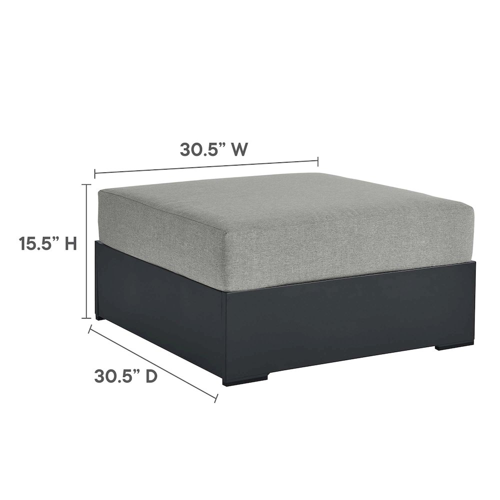 Tahoe 5-Piece Outdoor Patio Powder-Coated Aluminum Sectional Sofa Set. Picture 7