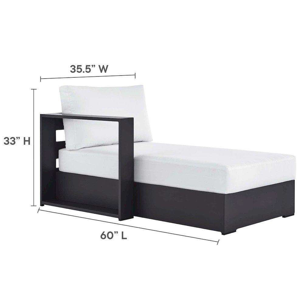 Tahoe 4-Piece Outdoor Patio Powder-Coated Aluminum Sectional Sofa Set. Picture 3