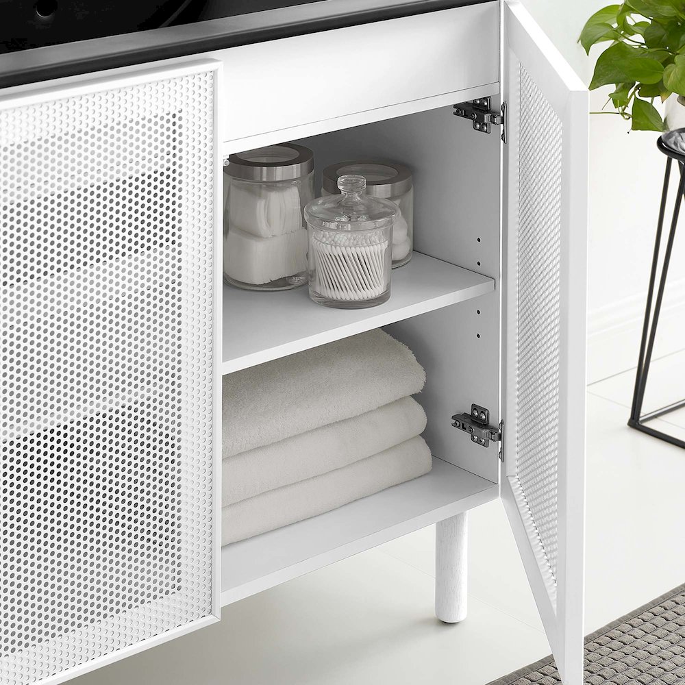 Calla 36" Perforated Metal Bathroom Vanity. Picture 11