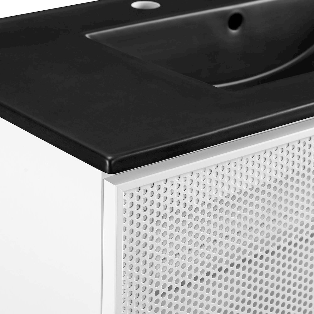 Calla 36" Perforated Metal Bathroom Vanity. Picture 7