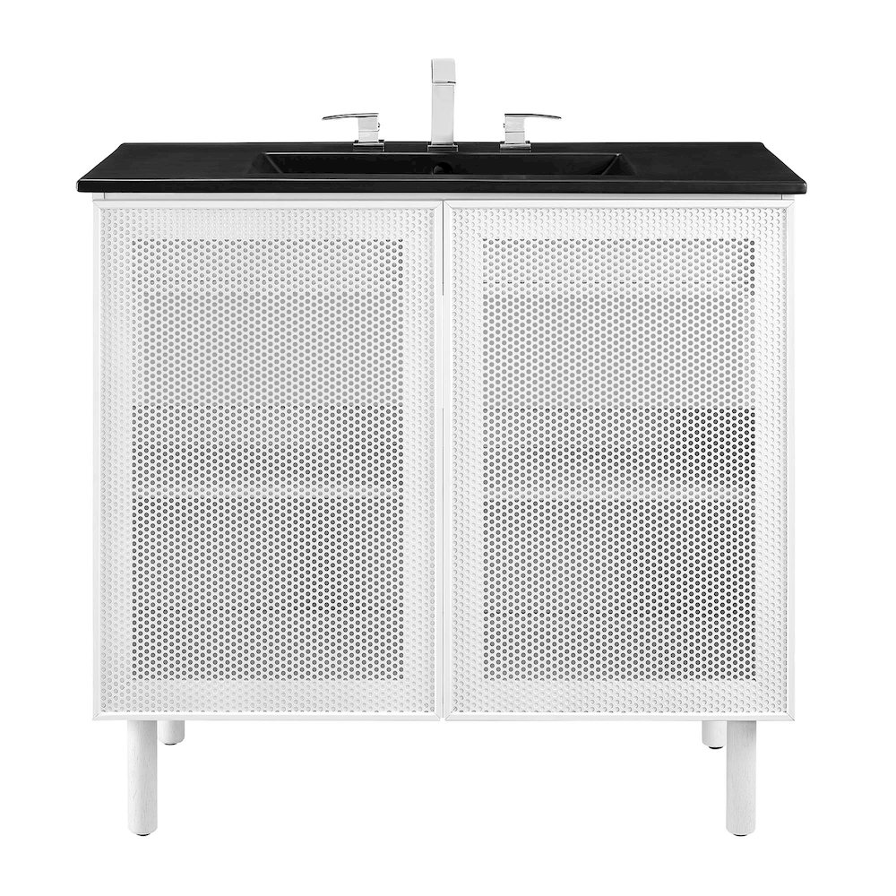 Calla 36" Perforated Metal Bathroom Vanity. Picture 8