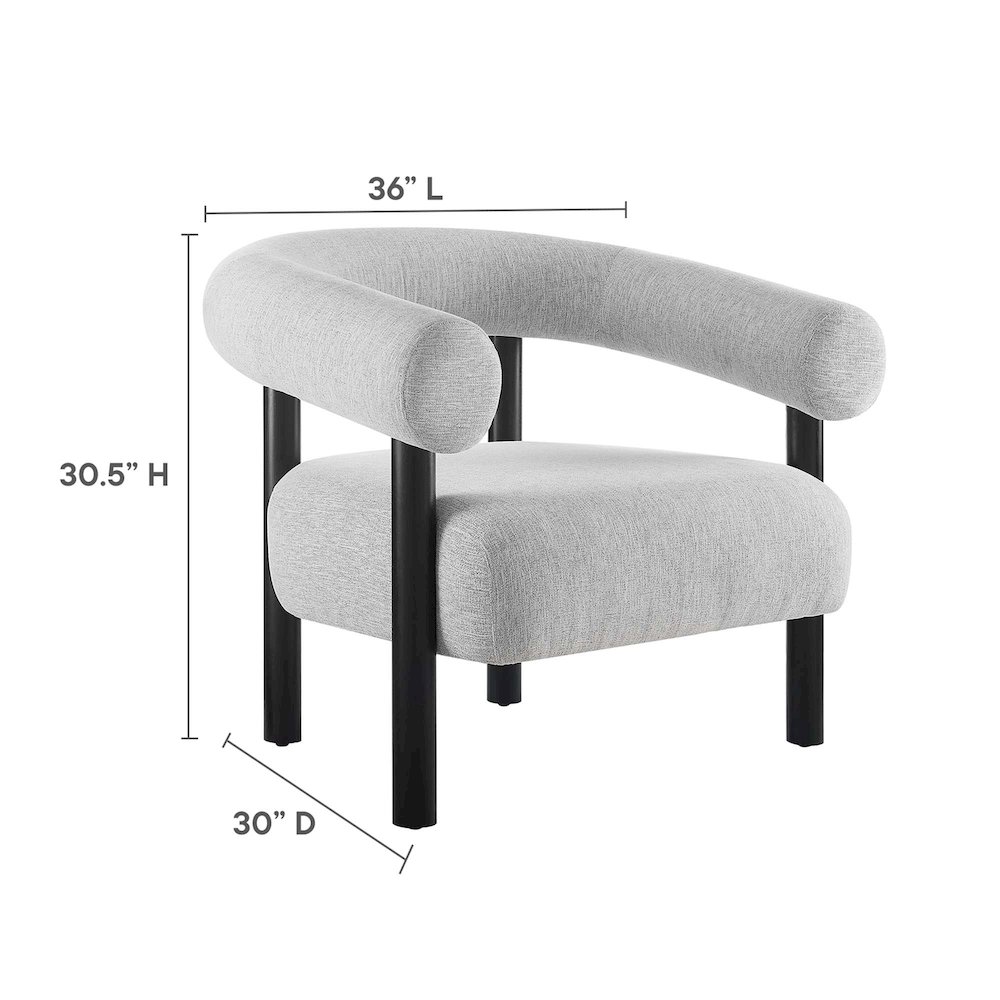Sable Upholstered Fabric Armchair. Picture 3