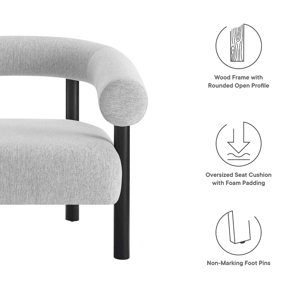 Sable Upholstered Fabric Armchair. Picture 2