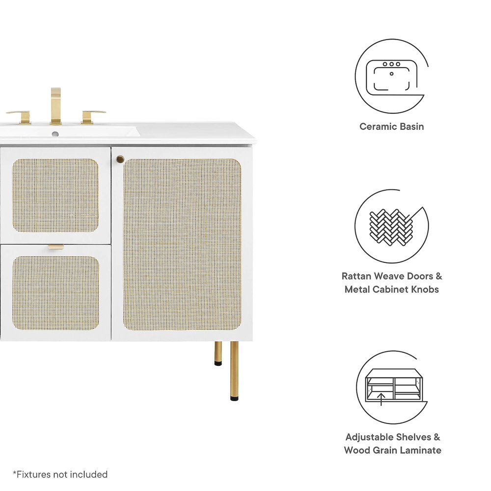 Chaucer 48" Single Sink Bathroom Vanity. Picture 3