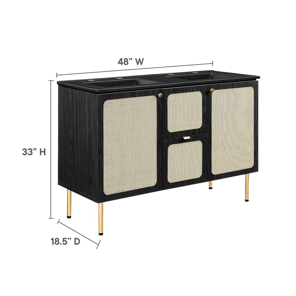 Chaucer 48" Double Sink Bathroom Vanity. Picture 2
