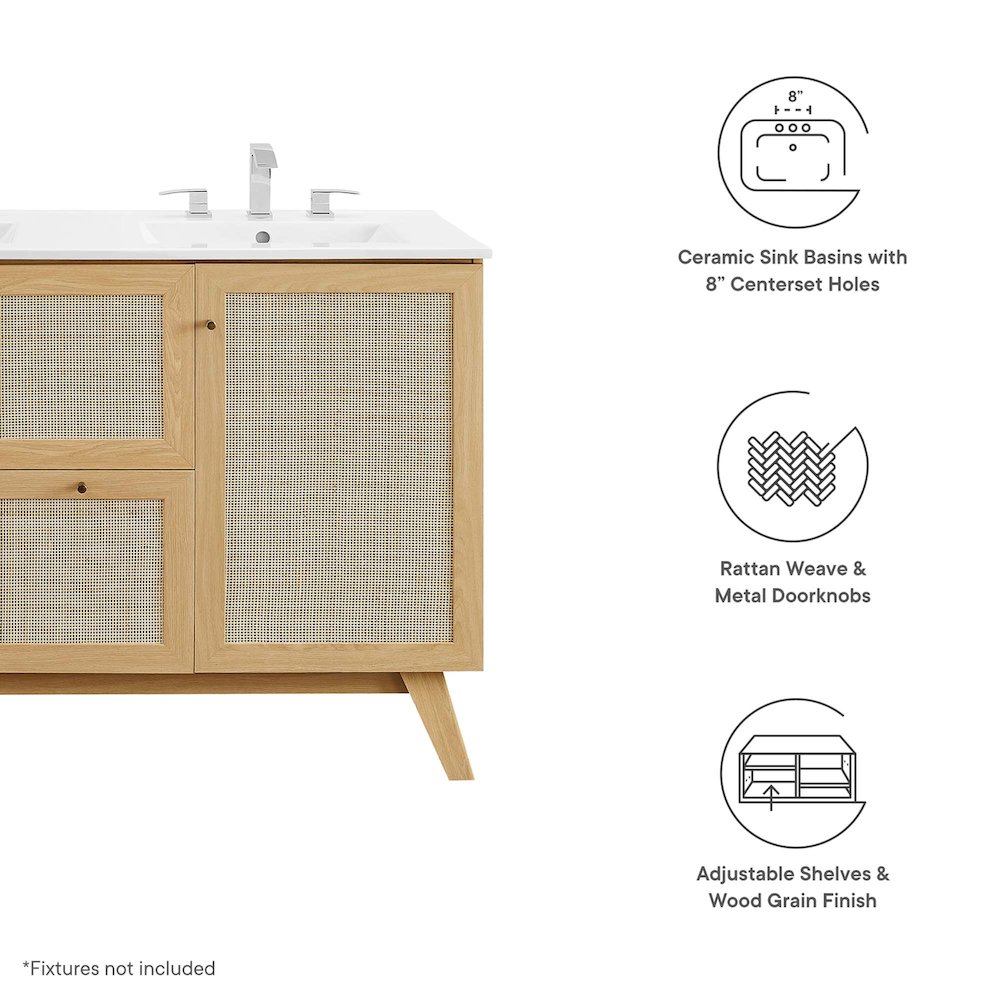 Soma 48” Double Sink Bathroom Vanity. Picture 3