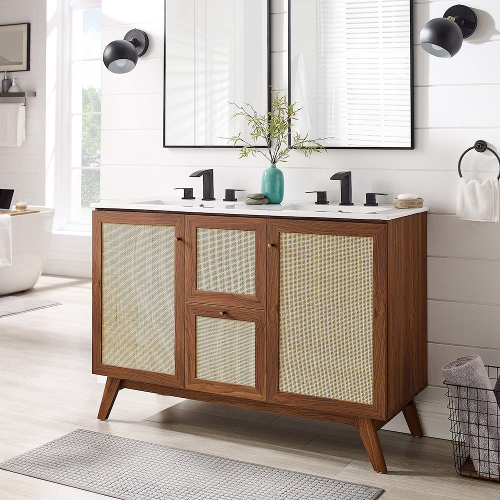 Soma 48” Double Sink Bathroom Vanity. Picture 16