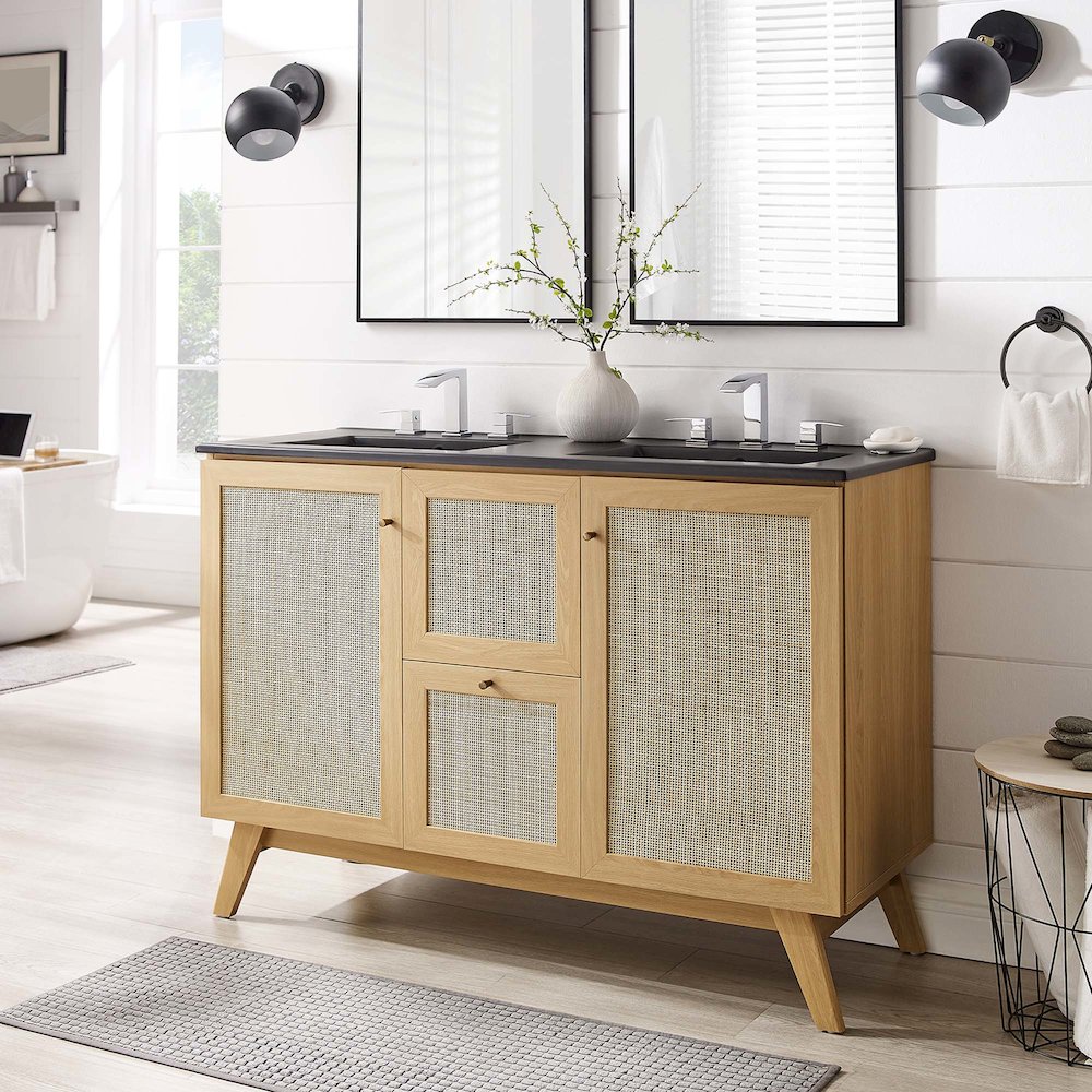 Soma 48” Double Sink Bathroom Vanity. Picture 16