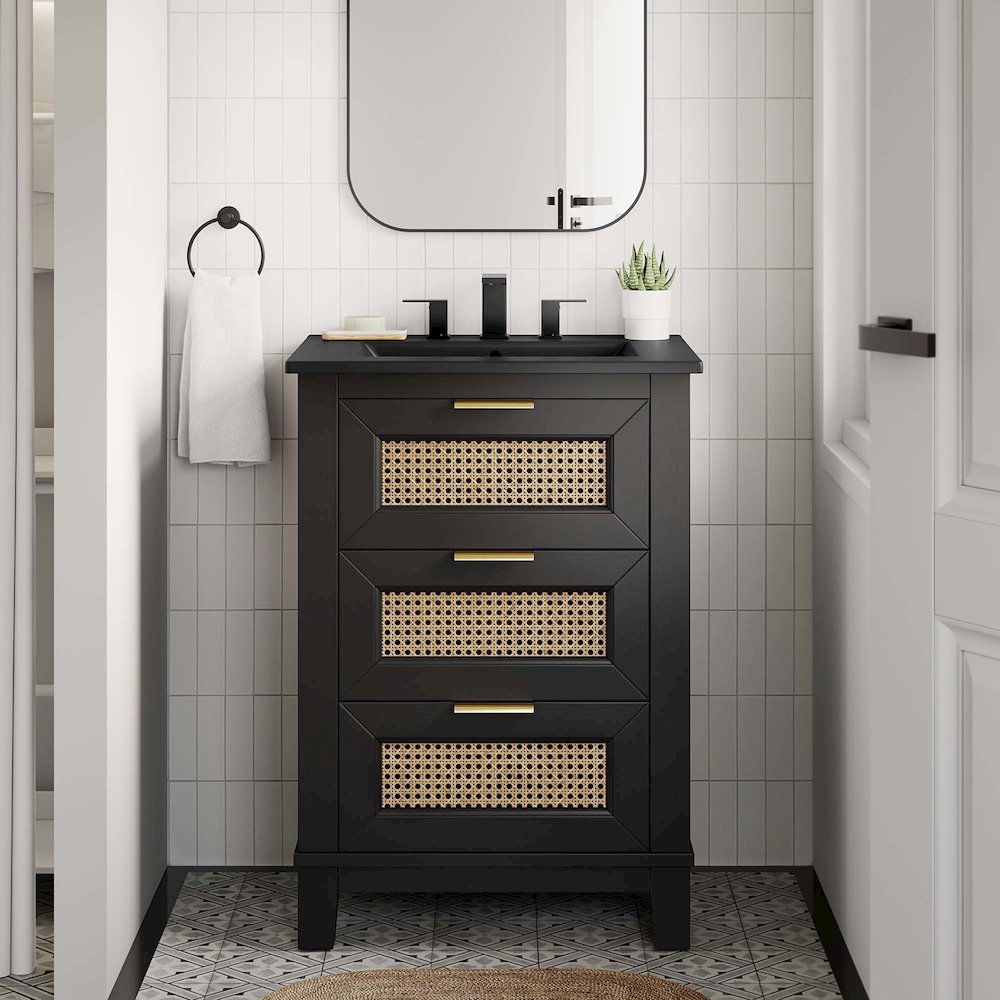 Dixie 24” Solid Wood Bathroom Vanity Cabinet. Picture 10